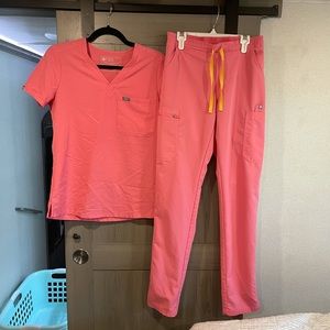 FIGS hot pink scrubs